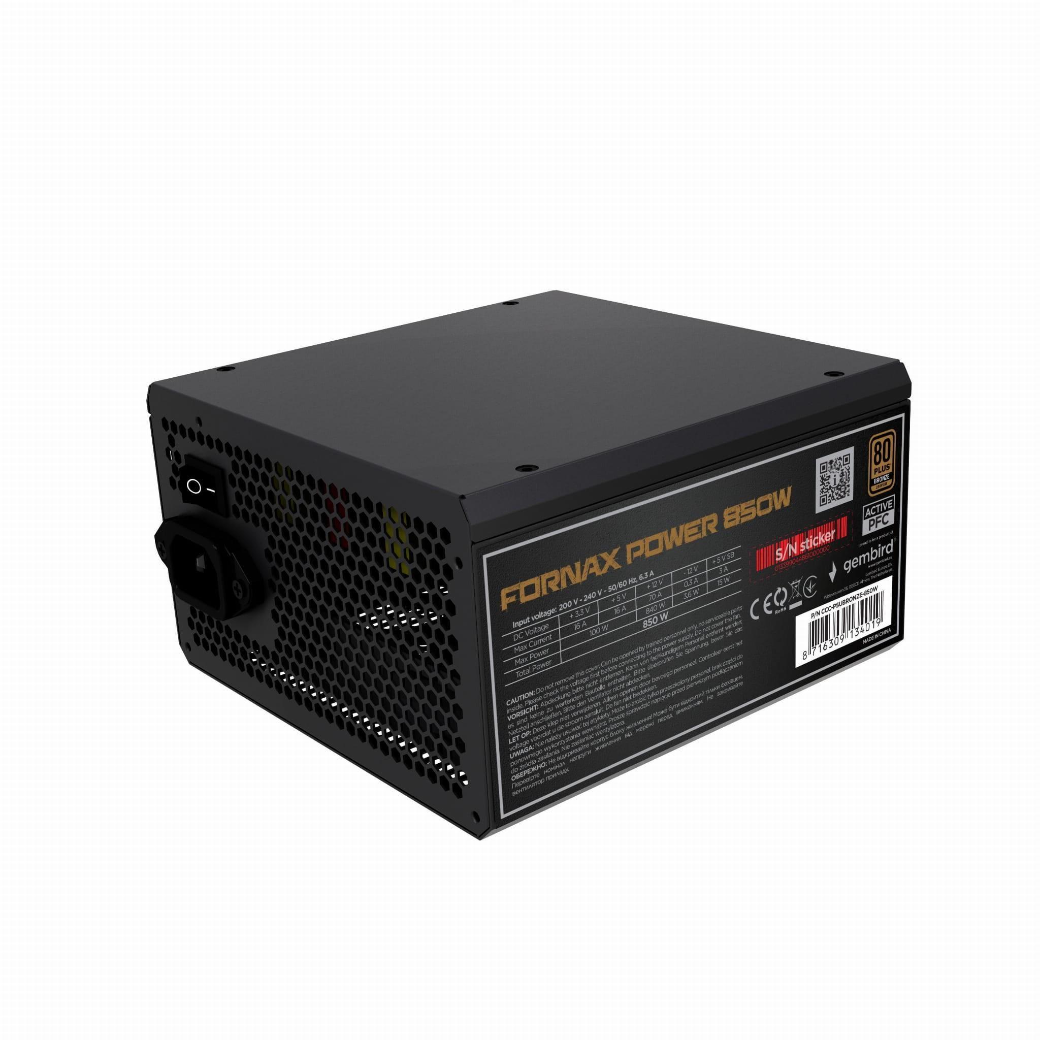 Zasilacz Gembird Fornax Power 850W — zdjęcie 1