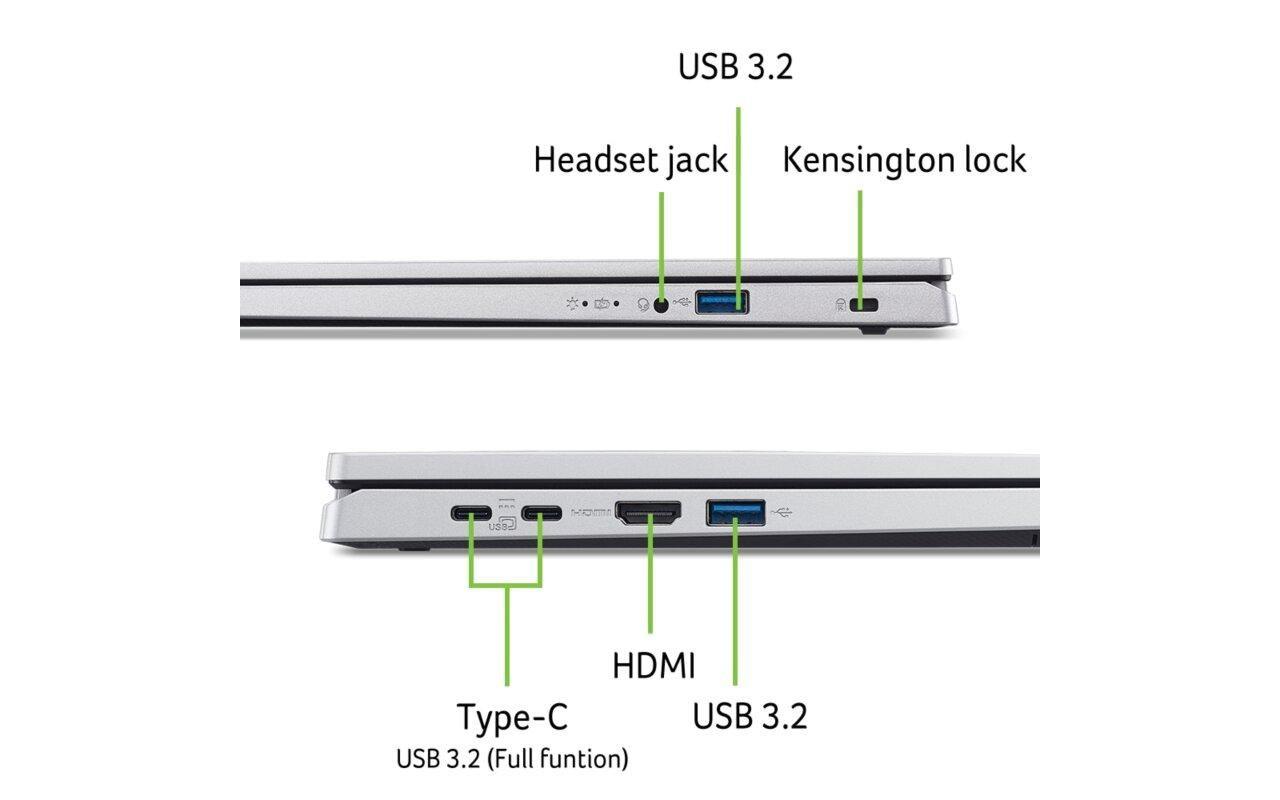Notebook Acer Extensa EX215-57-TCO 15,6"WUXGA/I5 120U/16GB/512GB PCIe SSD/ 2x2 AX+BT/2Y D2D/WIN Pro — zdjęcie 6
