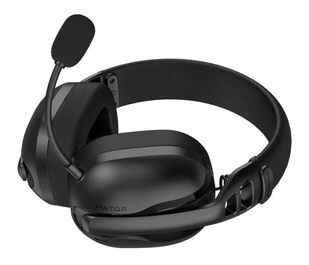 Słuchawki dla graczy Hator Hyperpunk 3 Wireless bezprzewodowe czarne — zdjęcie 4