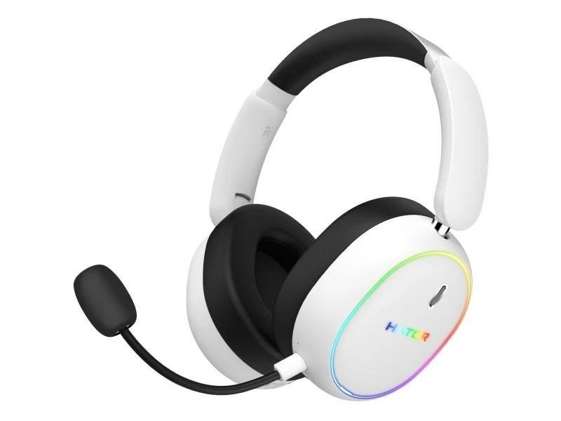 Słuchawki dla graczy Hator Phoenix 2 Wireless bezprzewodowe białe — zdjęcie 1