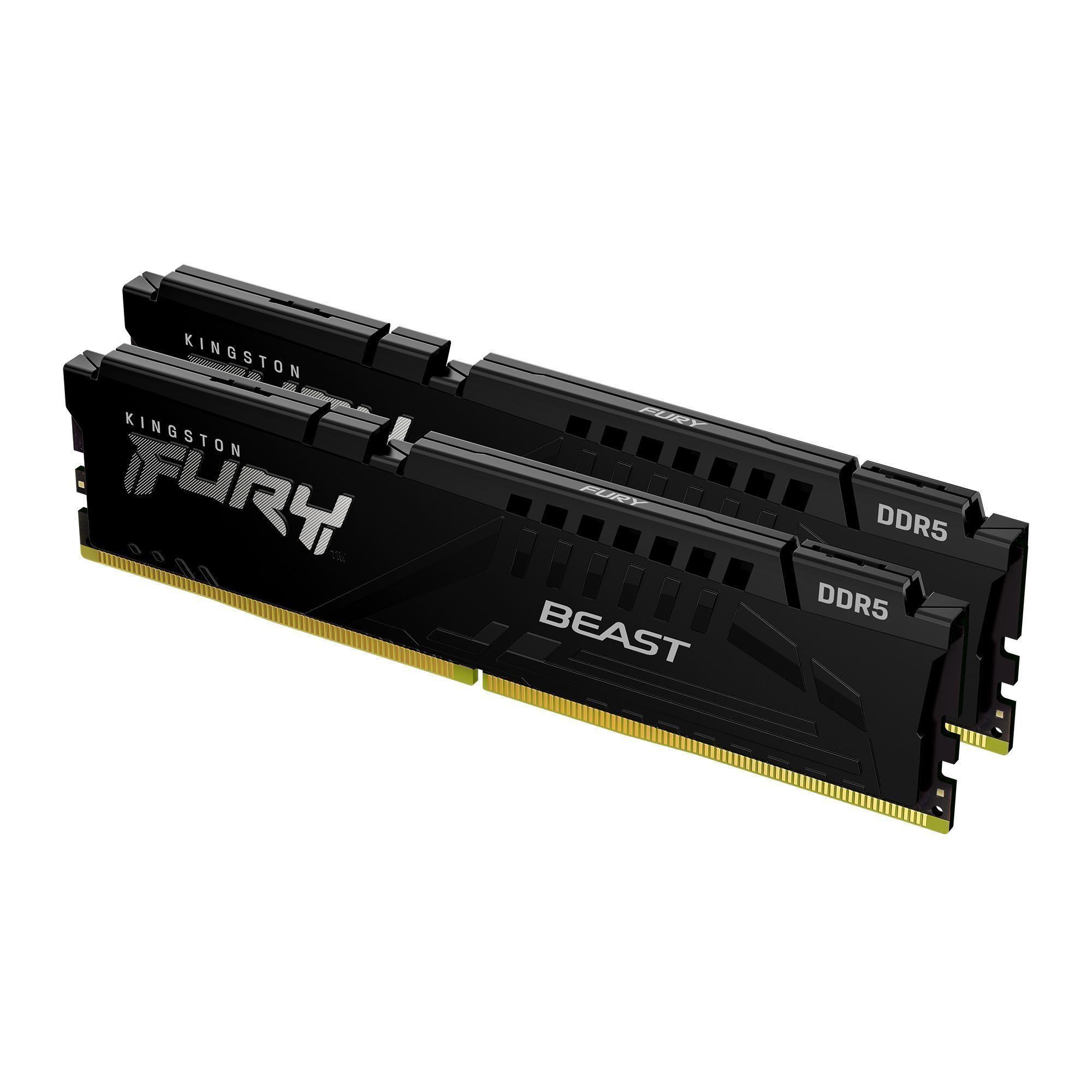 Pamięć RAM Kingston Fury Beast Black 128GB (2x64GB) DDR5 5600MHz — zdjęcie 2