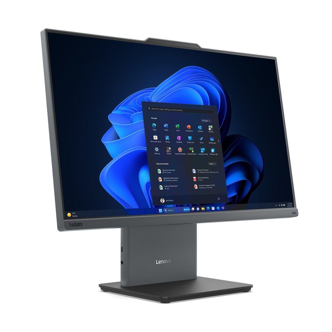 Lenovo ThinkCentre neo 50a 24 Gen 5 i5-13420H 23.8" FHD Touch IPS AG 250nits 16GB DDR5 SSD512 Intel UHD W11Pro Luna Grey 3Y OnSite — zdjęcie 9