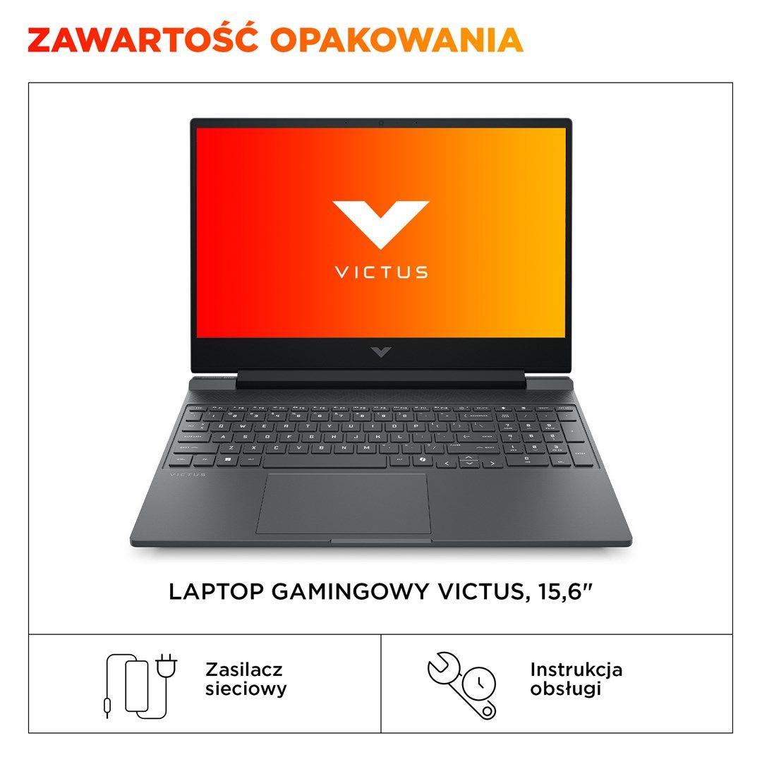 HP Victus 15-fb3231nw Ryzen 7 7445HS 15,6"FHD IPS 144Hz 300nits AG 16GB DDR5 5600 SSD512 RTX4050_6GB Cam 720p 70Wh Win11 Gray 2Y — zdjęcie 5