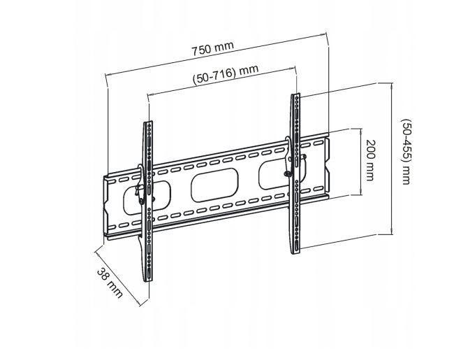 Uchwyt ścienny do telewizora ART AR-18 32"-70" 60kg — zdjęcie 2