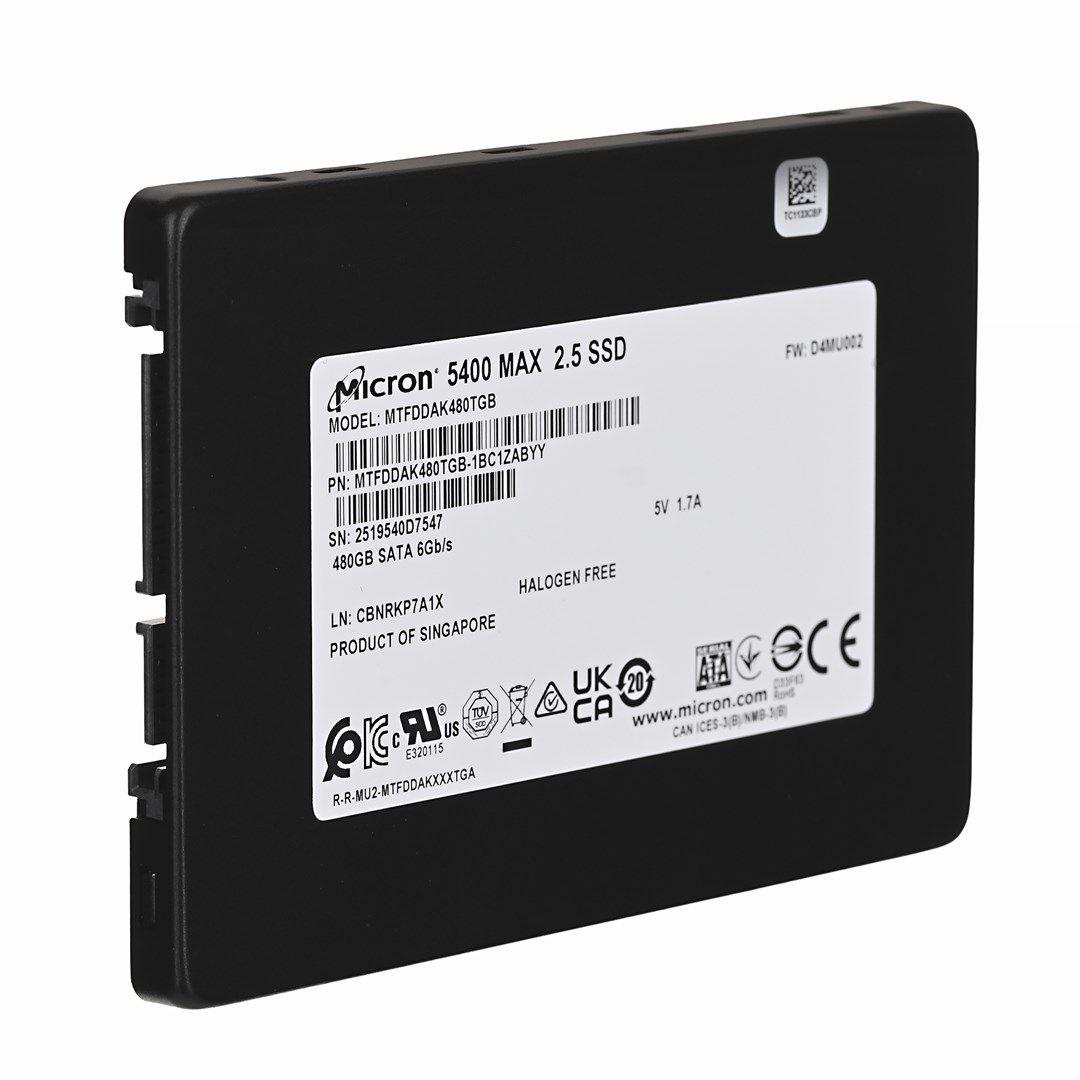 Dysk SSD Micron 5400 MAX 480GB SATA 2.5" MTFDDAK480TGB-1BC1ZABYYT (DWPD 5) Tray — zdjęcie 1