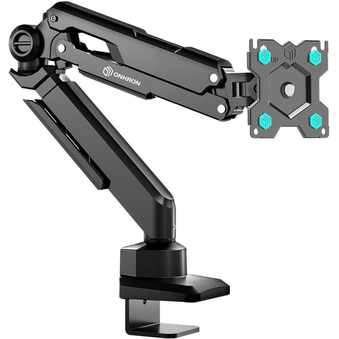 ONKRON G90-B Uchwyt biurkowy obrotowo-nachylny do monitora 13"-34" maks 10 kg, z obracaniem, czarny — zdjęcie 1