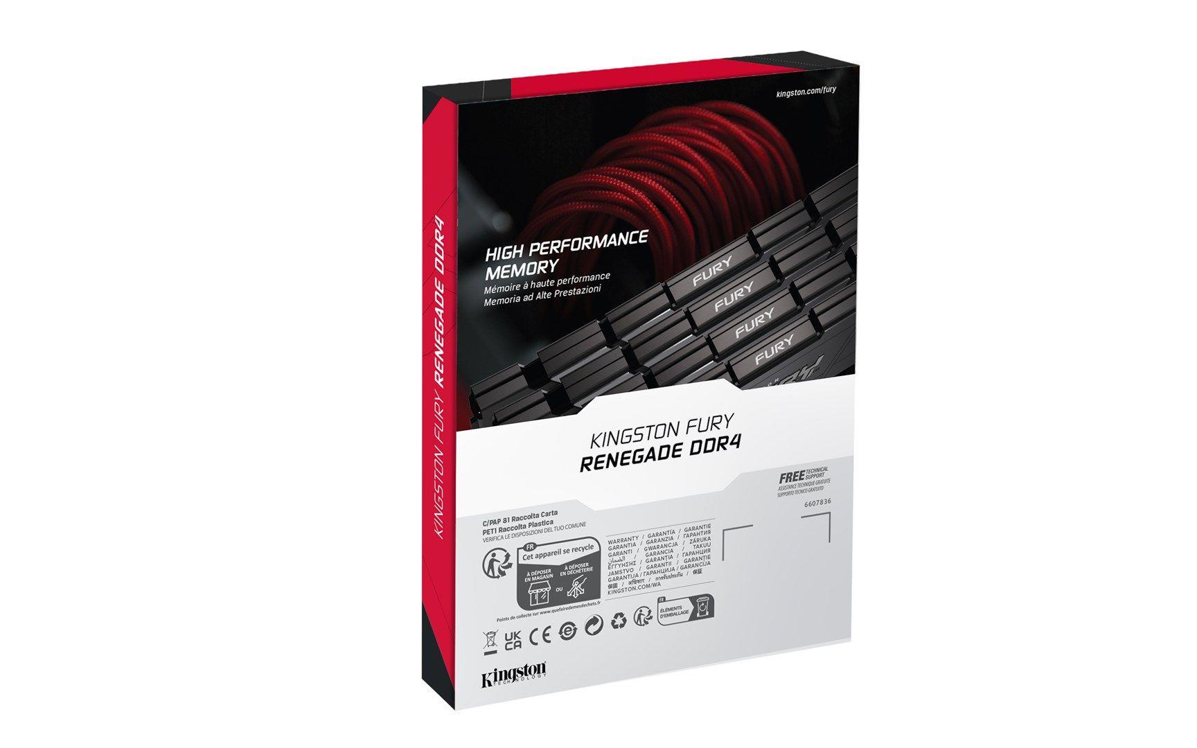 KINGSTON DDR4 16GB 4000MT/s CL19 DIMM FURY Renegade Czarny — zdjęcie 5