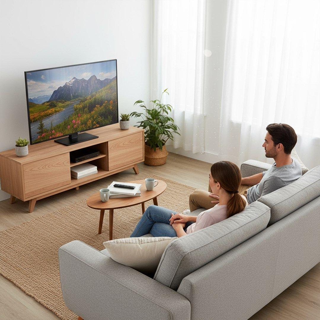 MACLEAN UNIWERSALNY STOJAK DO TV, NA SZAFKĘ RTV, PODSTAWKA, MAX. 40KG, MAX. VESA 400X400, REGULACJA WYSOKOŚCI I KĄTA MC-1240 — zdjęcie 8
