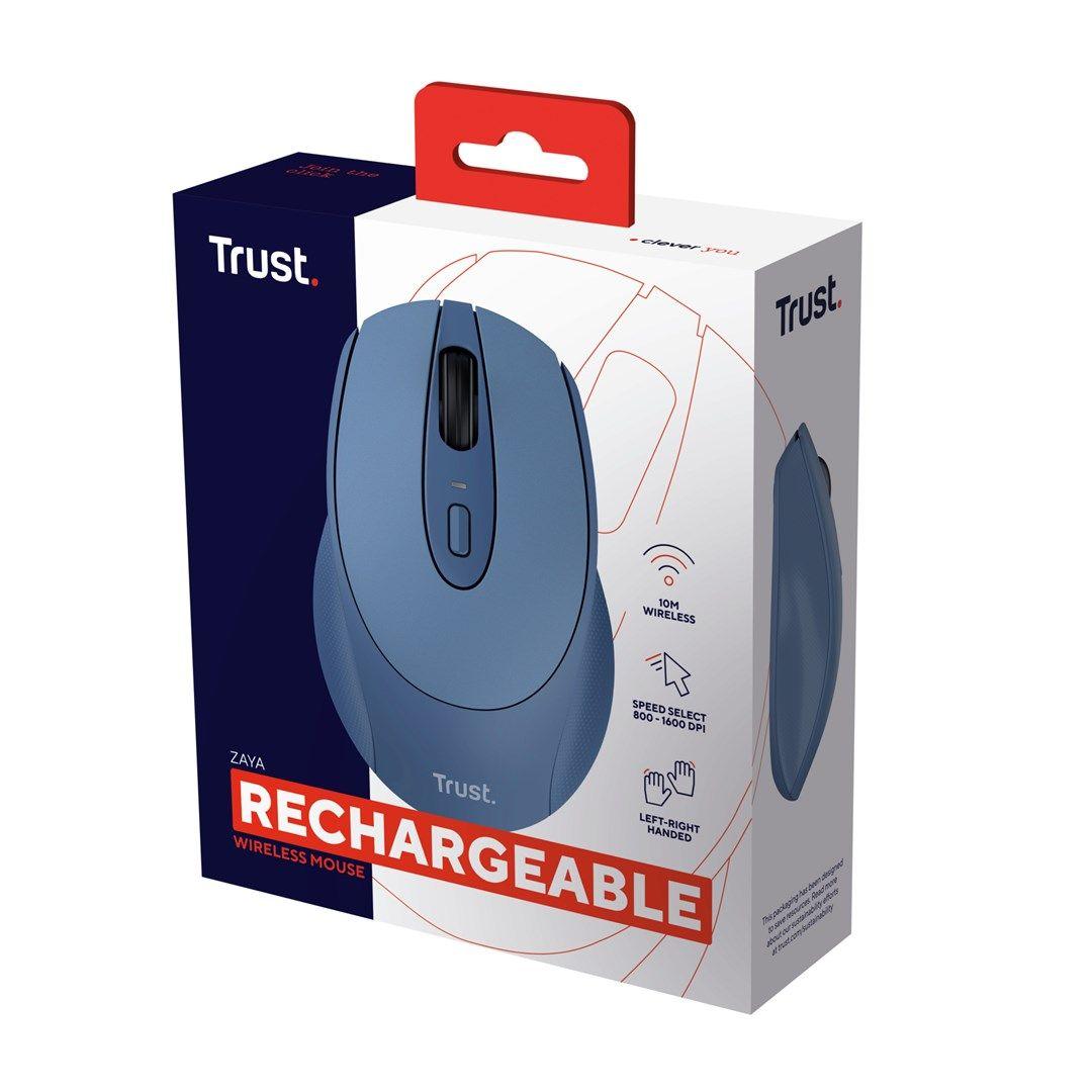 Mysz TRUST ZAYA Wireless Rechargeable Mouse BLUE (25039) — zdjęcie 2