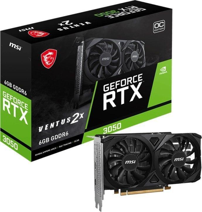Karta graf. MSI GeForce RTX 3050 VENTUS 2X E 6G OC — zdjęcie 1
