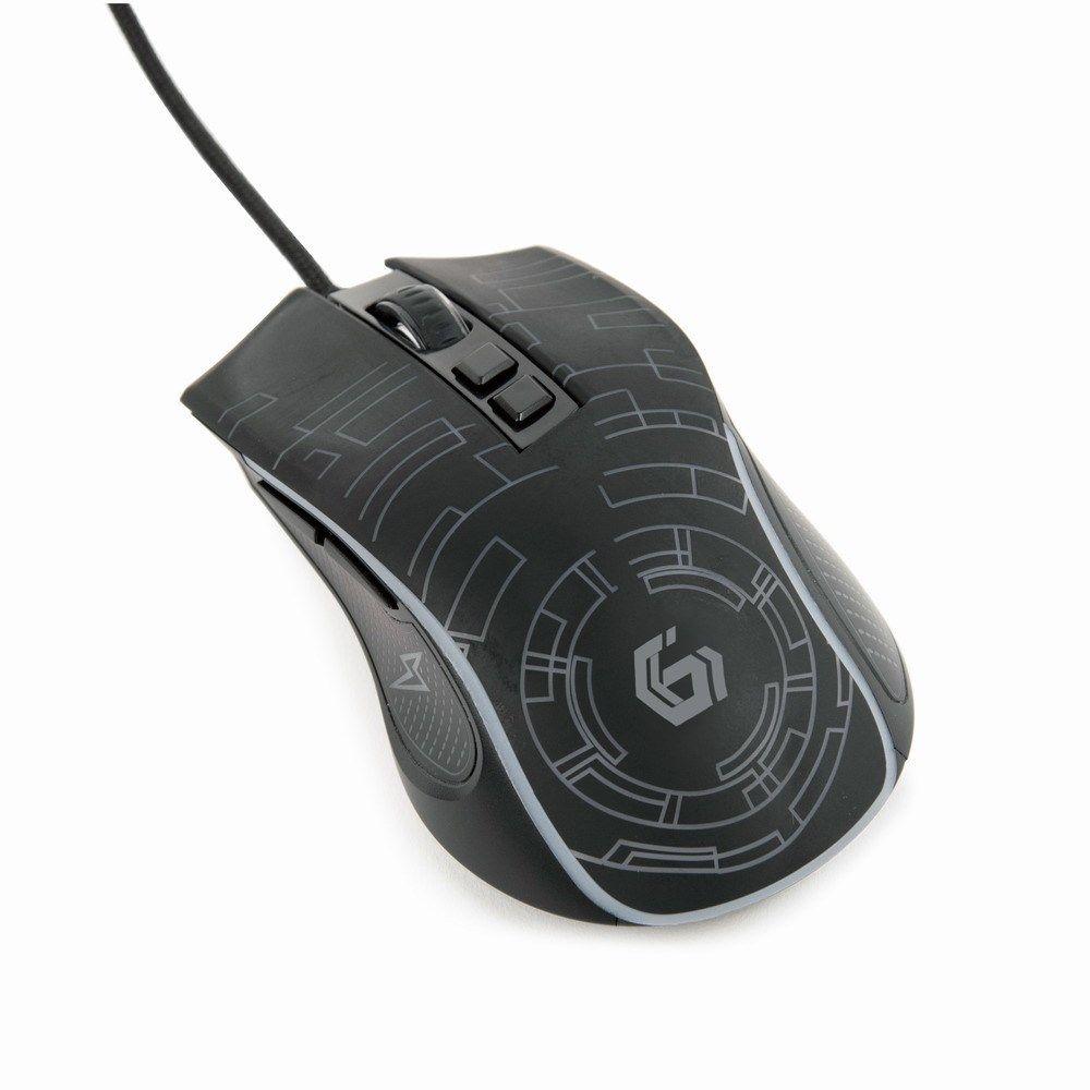GEMBIRD GAMINGOWA MYSZ Z PODŚWIETLENIEM RGB USB, CZARNA — zdjęcie 2