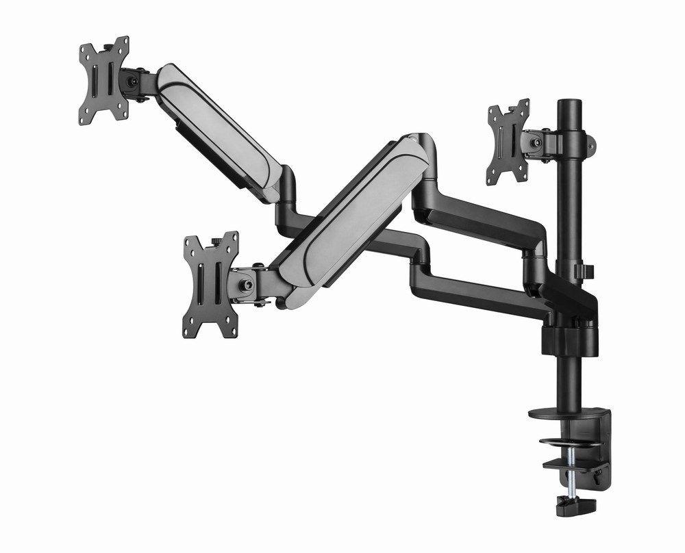 GEMBIRD BIURKOWE REGULOWANE RAMIĘ/UCHWYT NA 3 MONITORY 17-27, VESA 100X100MM, DO 7 KG — zdjęcie 5