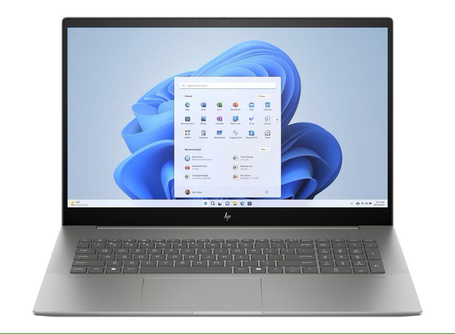 HP Envy 17-CW1008CA Ultra 7 155U 17.3"FHD Touch 16GB SSD1TB BT BLKB GeForce RTX 3050 4GB Win11 Silver (REPACK) 2Y (OUTLET) — zdjęcie 1