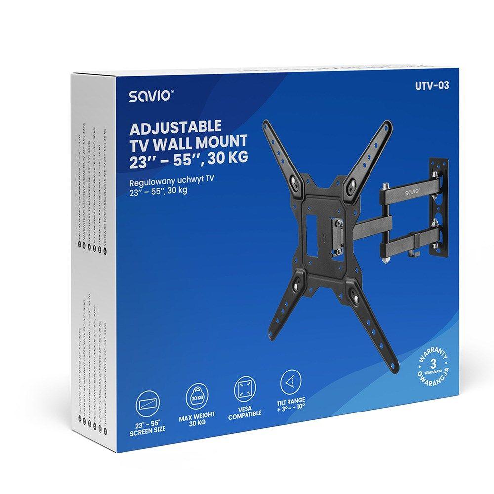 SAVIO REGULOWANY UCHWYT TV UTV-03 23’’– 55’’ 30 KG — zdjęcie 5
