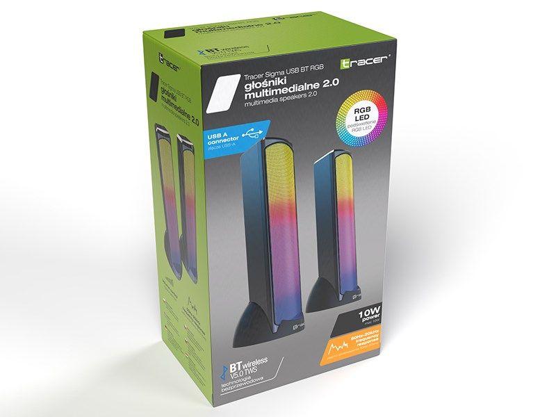 TRACER GŁOŚNIKI 2.0 BLUETOOTH SIGMA USB RGB — zdjęcie 7