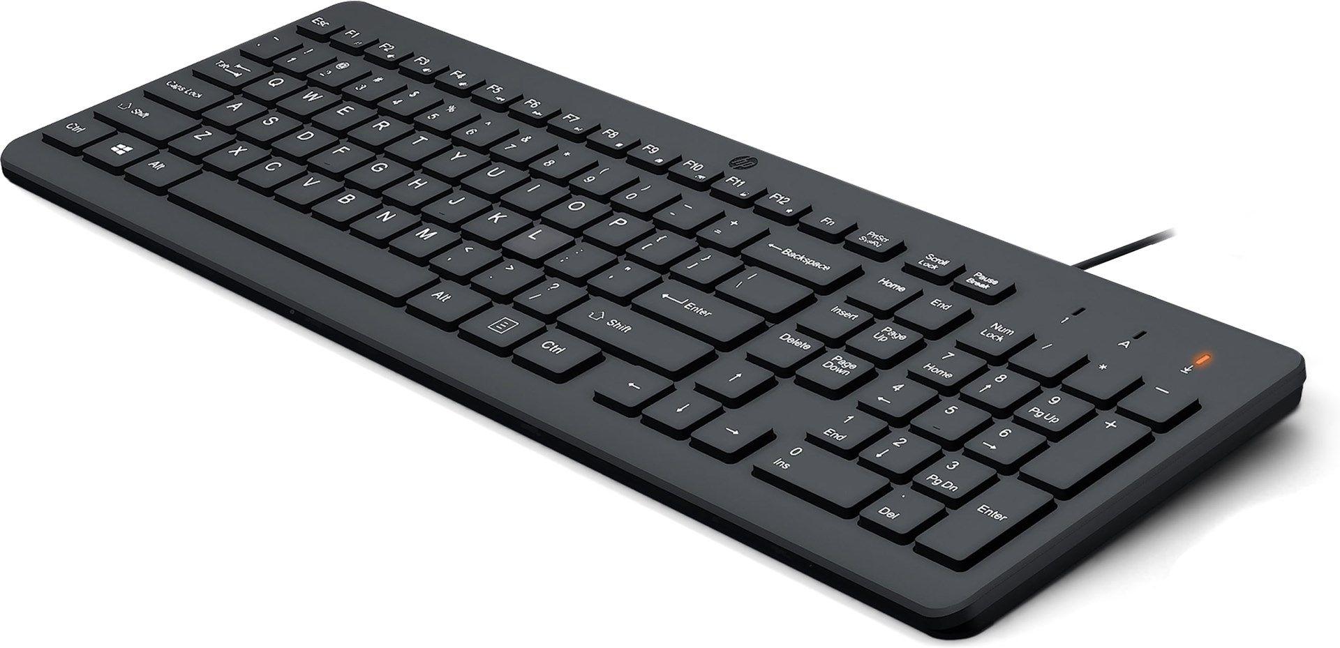 Klawiatura HP 150 Wired Keyboard przewodowa czarna 664R5AA — zdjęcie 2