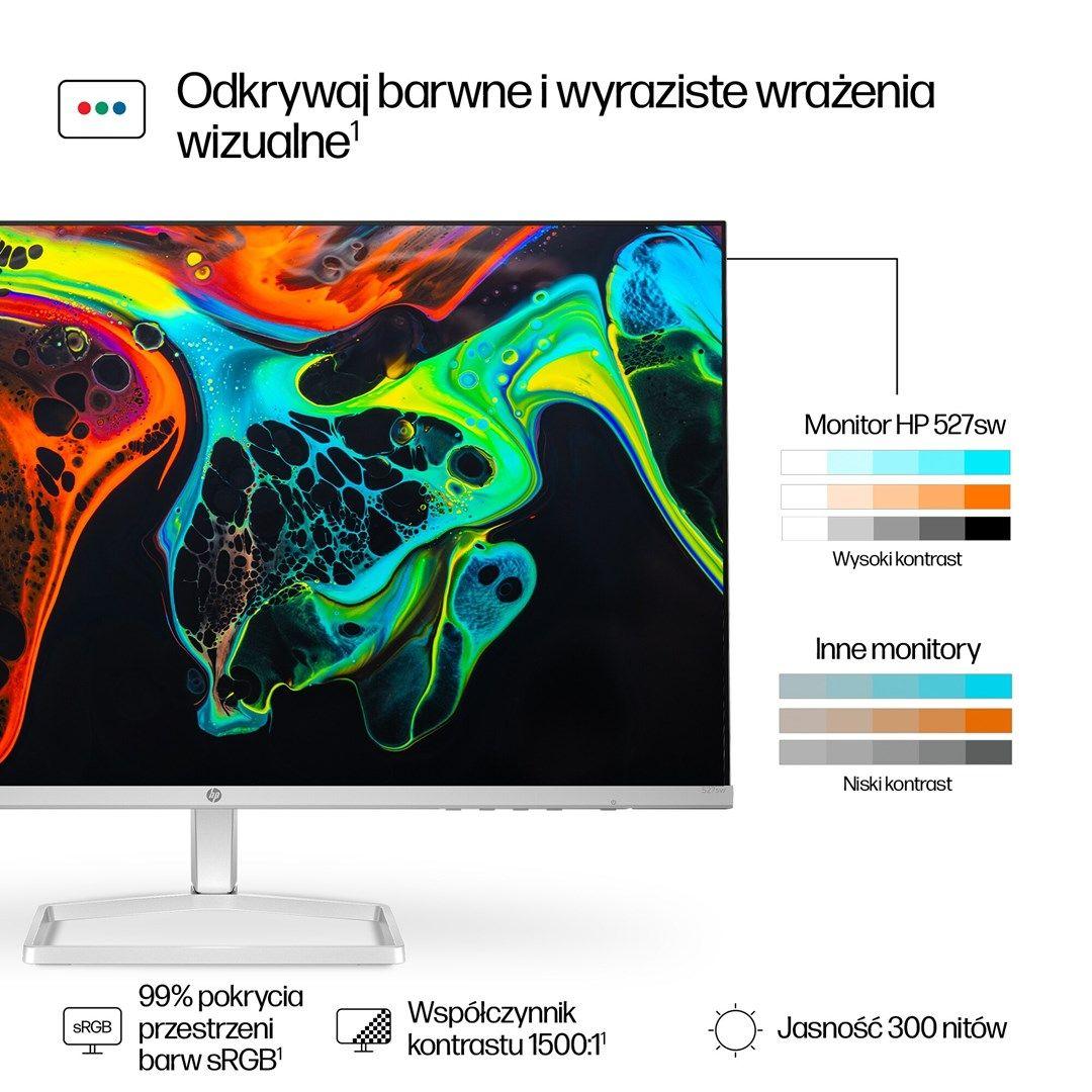 MONITOR HP LED IPS 27" 527sw (94F46E9) — zdjęcie 7