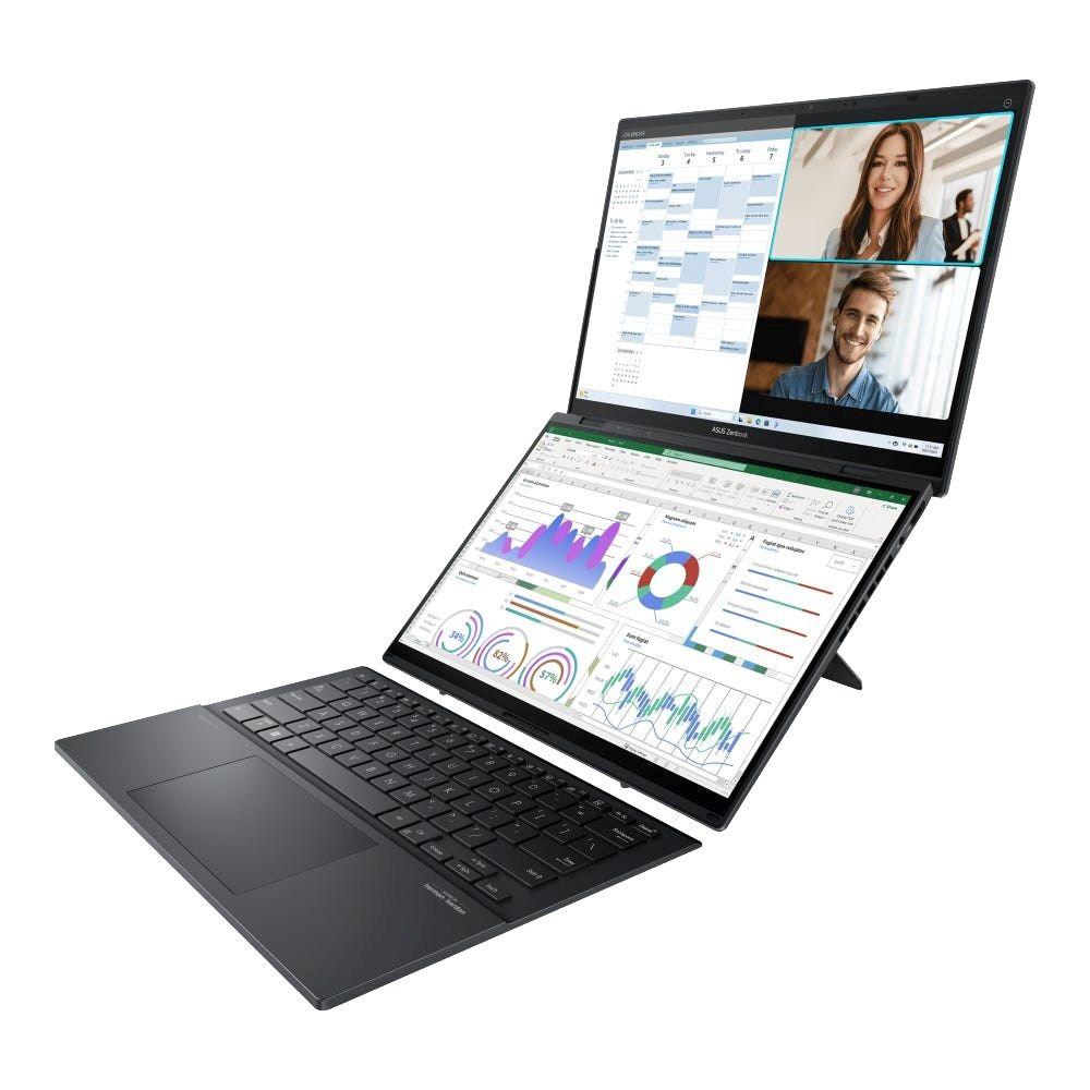 ASUS Zenbook Duo UX8406CA-QL121W Ultra 7 255H 2x14.0"OLED FHD Touch 60Hz 400nits 32GB LPDDR5X SSD1TB Glossy Intel Arc Graphics WLAN+BT Cam1080p 75WHrs Win11 Inkwell Gray — zdjęcie 1