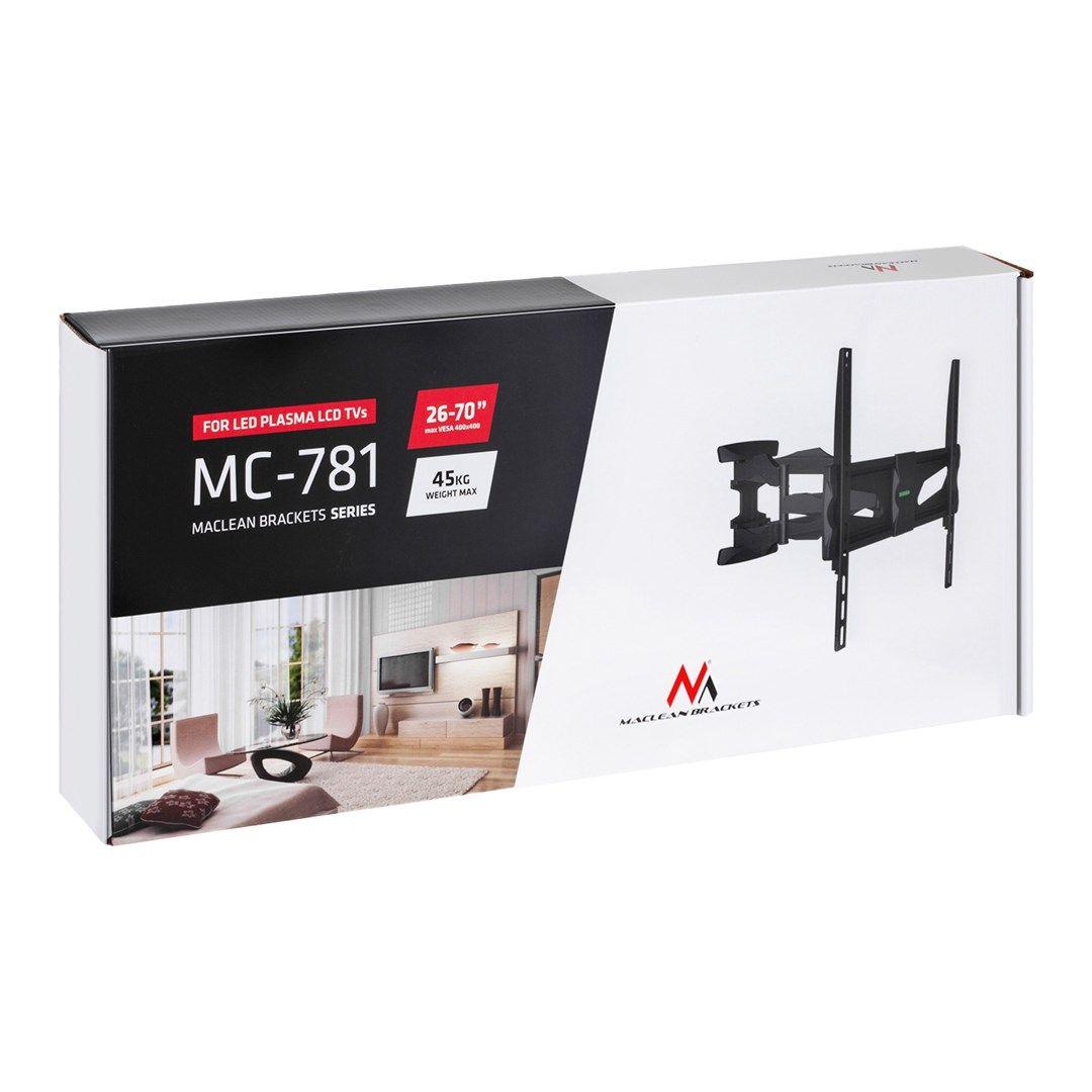 Uchwyt ścienny do telewizora Maclean MC-781 (Obrotowy, ścienne, Uchylny; 26" - 55"; max. 45kg) — zdjęcie 4