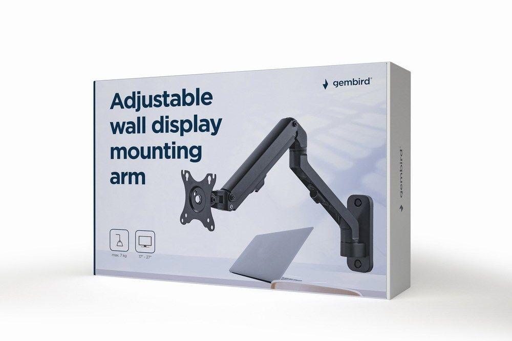 GEMBIRD BIURKOWE REGULOWANE RAMIĘ/UCHWYT NA MONITOR DO MONTAŻU NA ŚCIANIE 17-27, VESA 100X100MM, DO DO 7 KG — zdjęcie 3