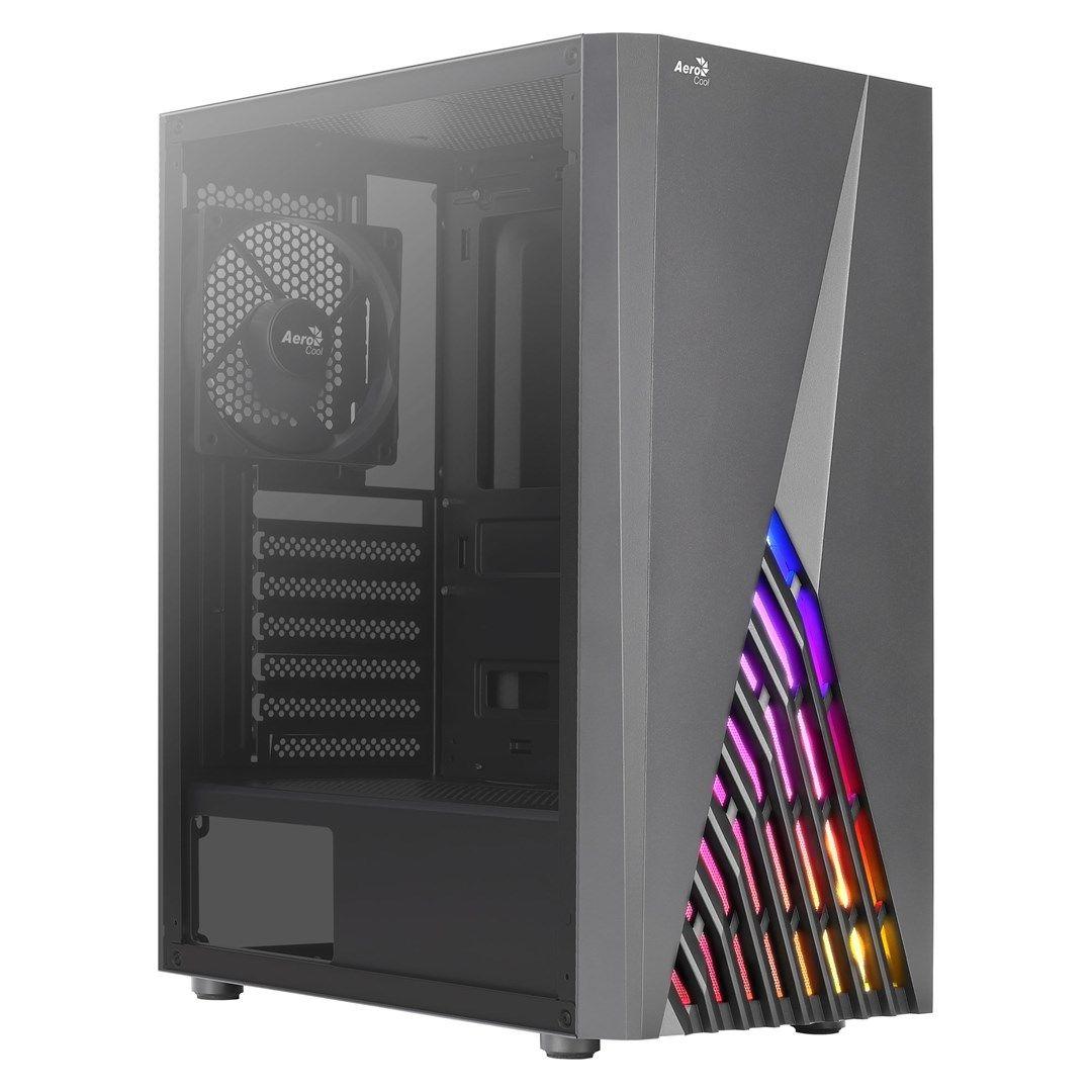 Obudowa AEROCOOL PGS DELTA-A-BK-v1 RGB czarna — zdjęcie 1