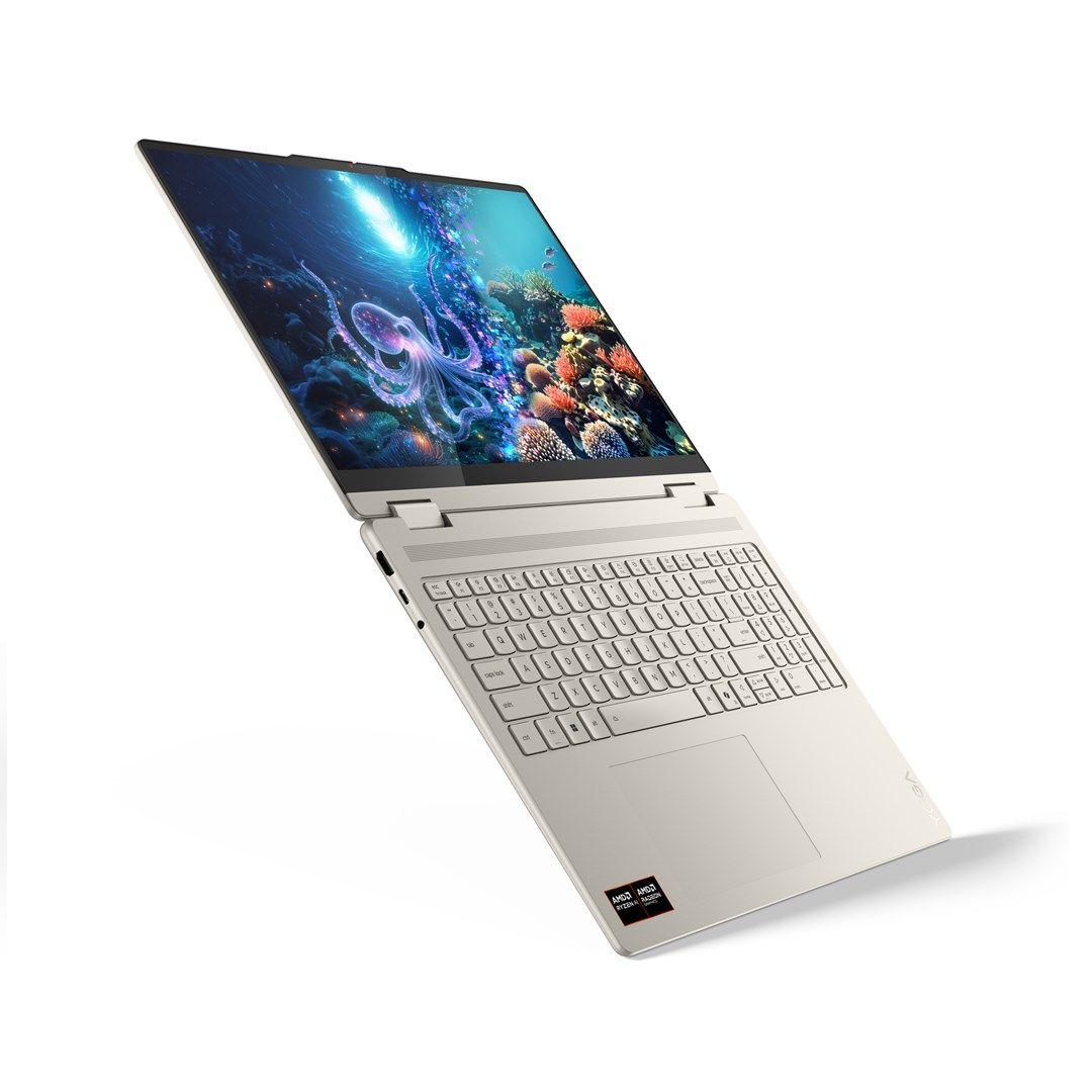 Lenovo Yoga 7 16AKP10 Ryzen AI 7 350 16" 2.8K OLED 500nits Glossy 120Hz 16GB LPDDR5x SSD512 Radeon 860M Graphics 70Wh Win11 Seashell — zdjęcie 8