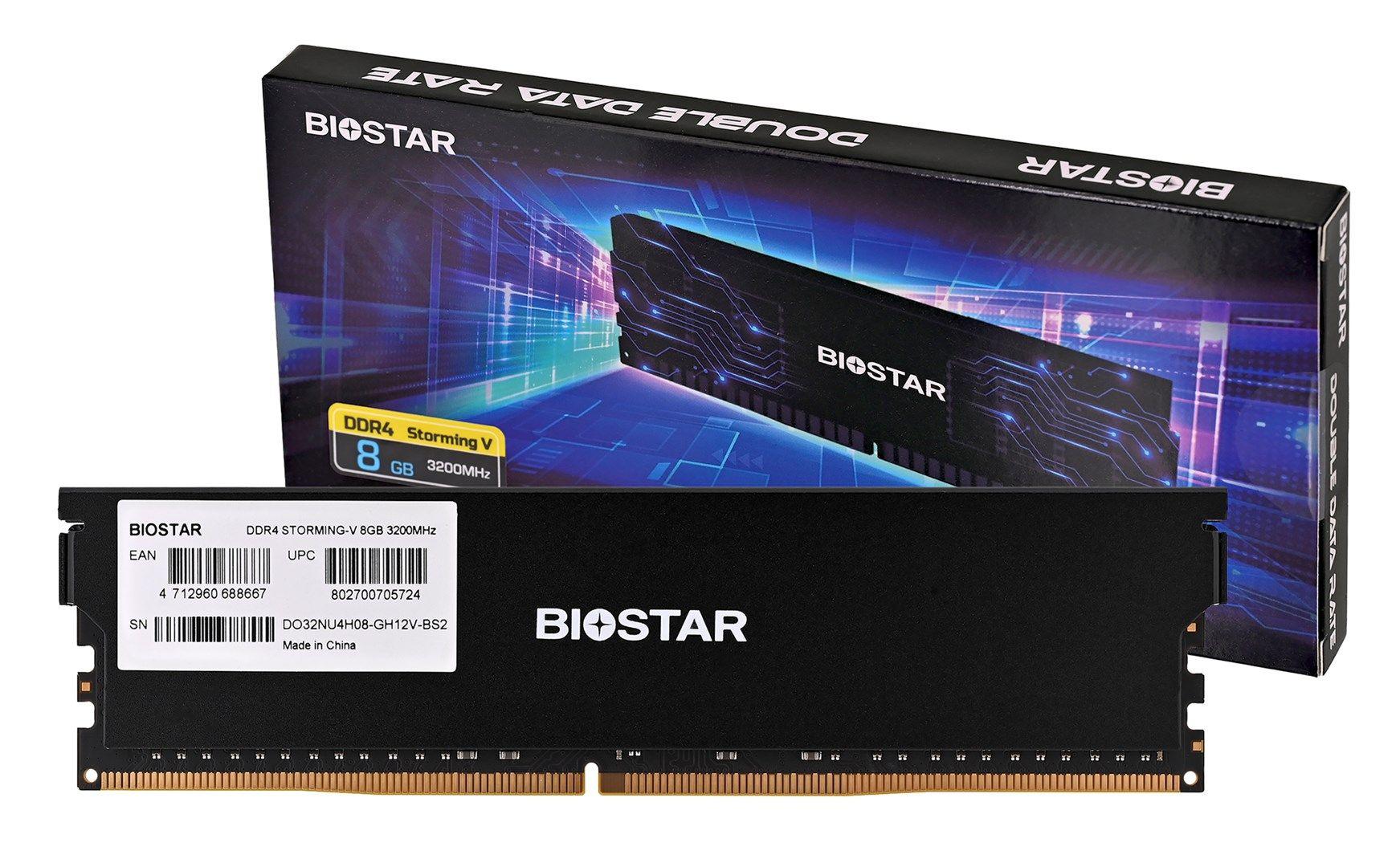 Pamięć DDR4 Biostar 8GB 3200MHz Heatsink Storming Vseries — zdjęcie 1