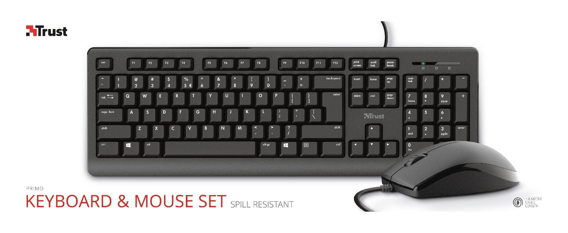 Zestaw klawiatura + mysz TRUST PRIMO Set — zdjęcie 11