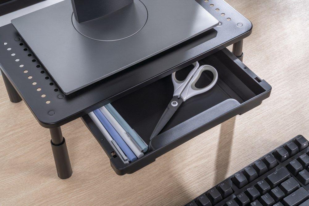 GEMBIRD REGULOWANA PODSTAWKA POD MONITOR Z SZUFLADĄ (PROSTOKĄT) — zdjęcie 10