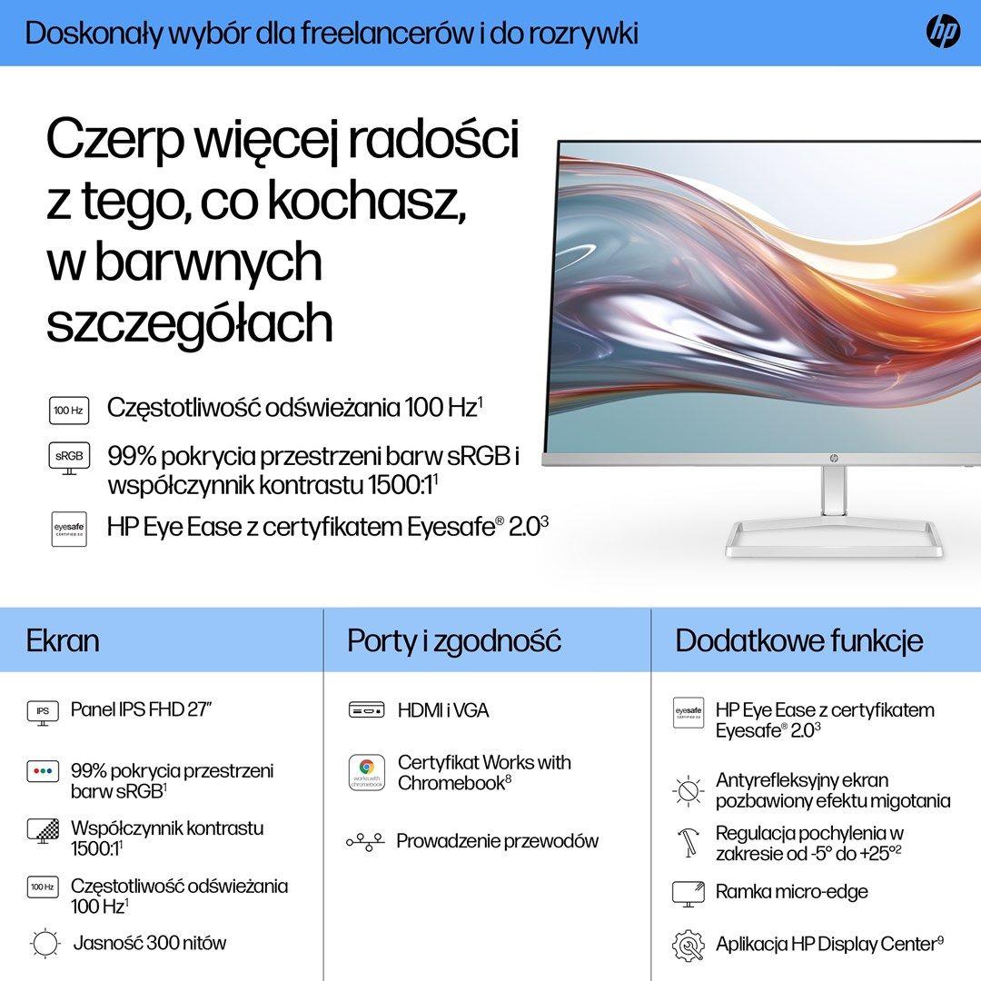 MONITOR HP LED IPS 27" 527sw (94F46E9) — zdjęcie 10