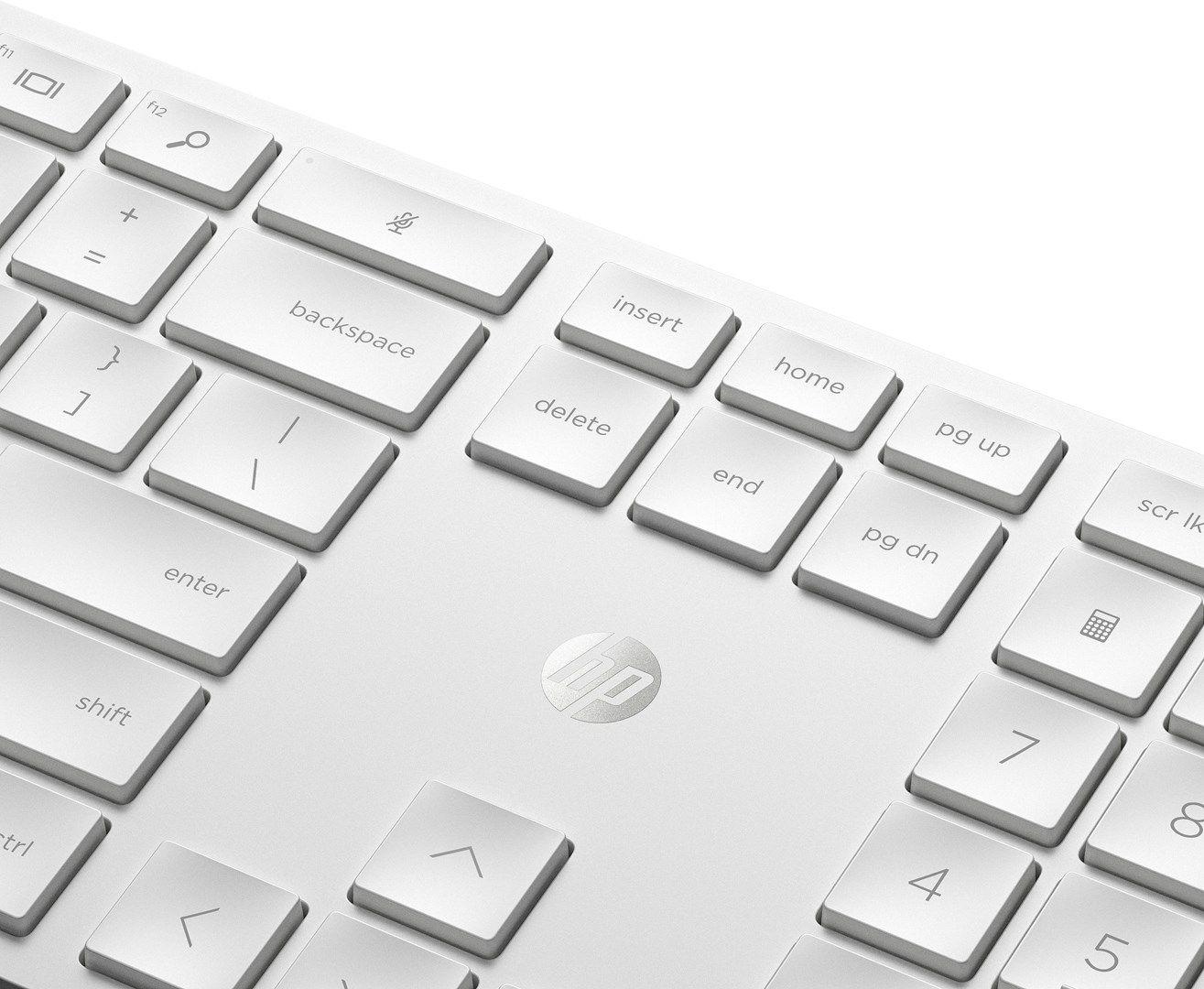 Zestaw klawiatura + mysz HP 650 Wireless Keyboard and Mouse Combo bezprzewodowe białe 4R016AA — zdjęcie 4