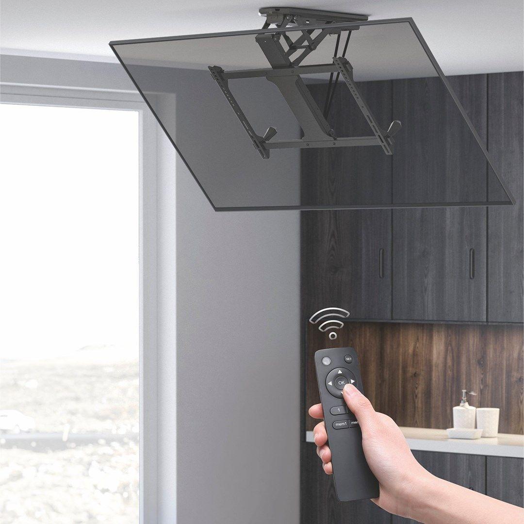 MACLEAN UCHWYT DO TV ELEKTRYCZNY SUFITOWY 32"-70" 35KG MC-880T — zdjęcie 7