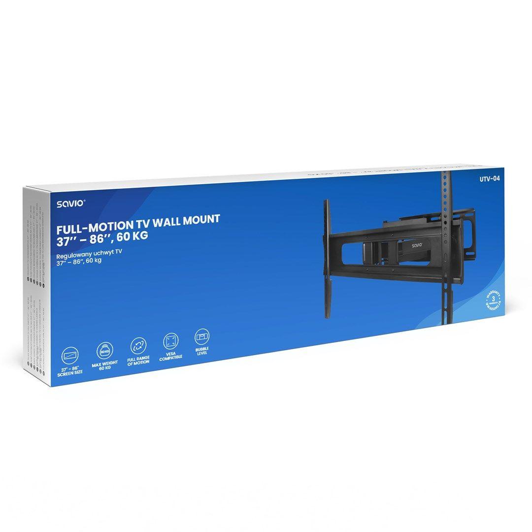 SAVIO REGULOWANY UCHWYT TV UTV-04 37’’– 86’’ 60 KG — zdjęcie 13