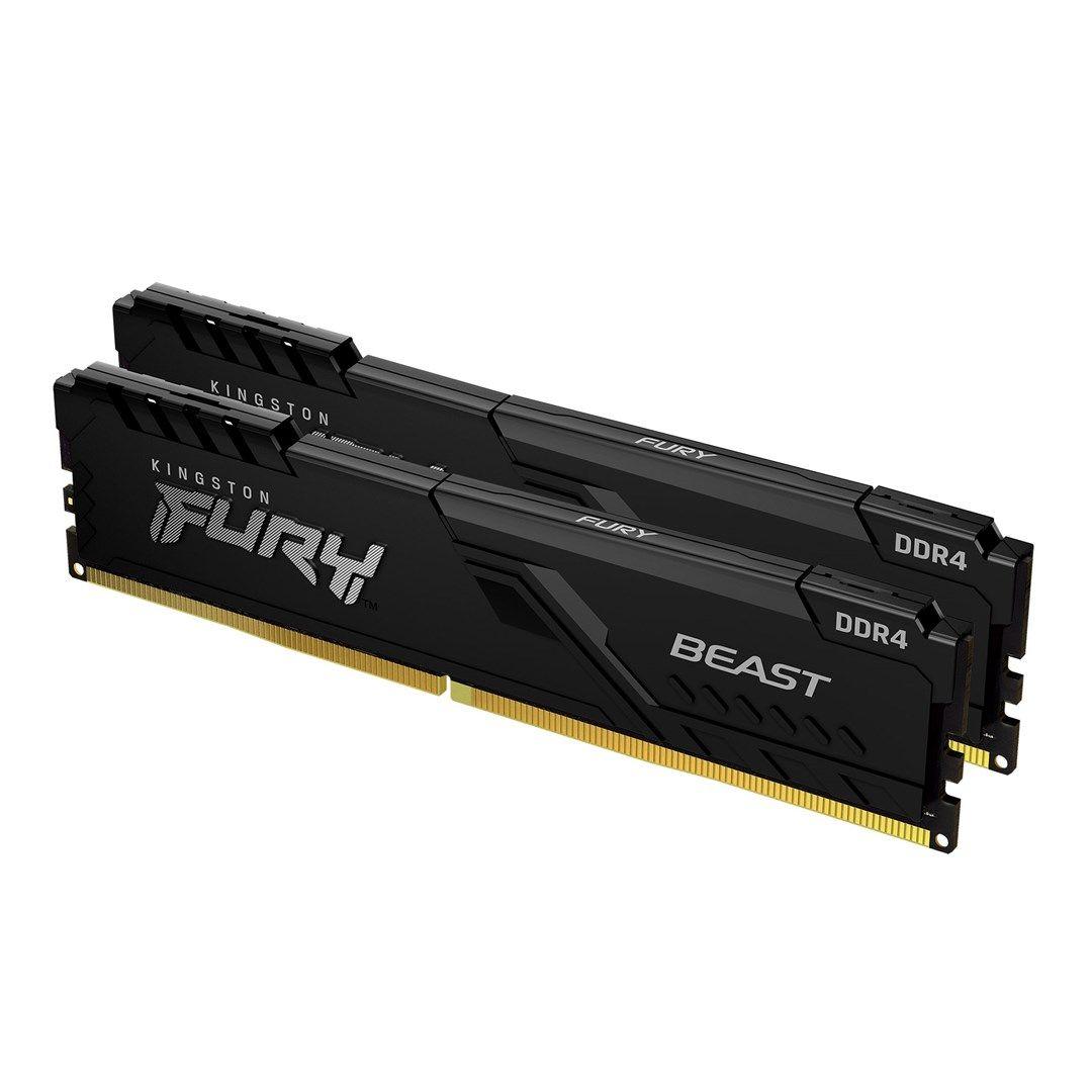 KINGSTON 32GB 3200MHz DDR4 CL16 DIMM (Kit of 2) 1Gx8 FURY Beast Black KF432C16BB1K2/32 — zdjęcie 1
