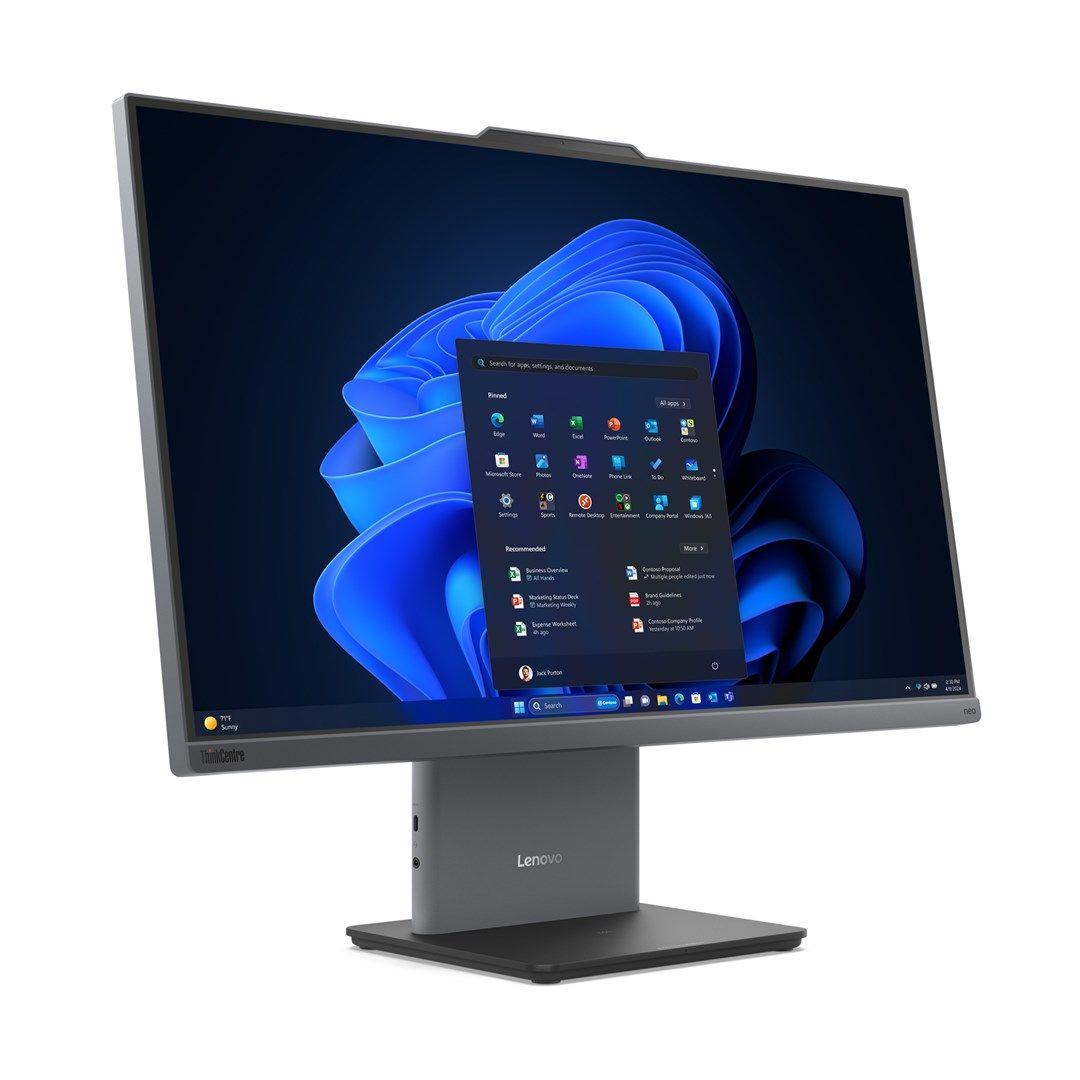 Lenovo ThinkCentre neo 50a 27 Gen 5 i3-1315U 27" FHD IPS AG 300nits 8GB DDR5 5200 SSD512 Intel UHD Graphics NoOS Luna Grey 2Y — zdjęcie 3
