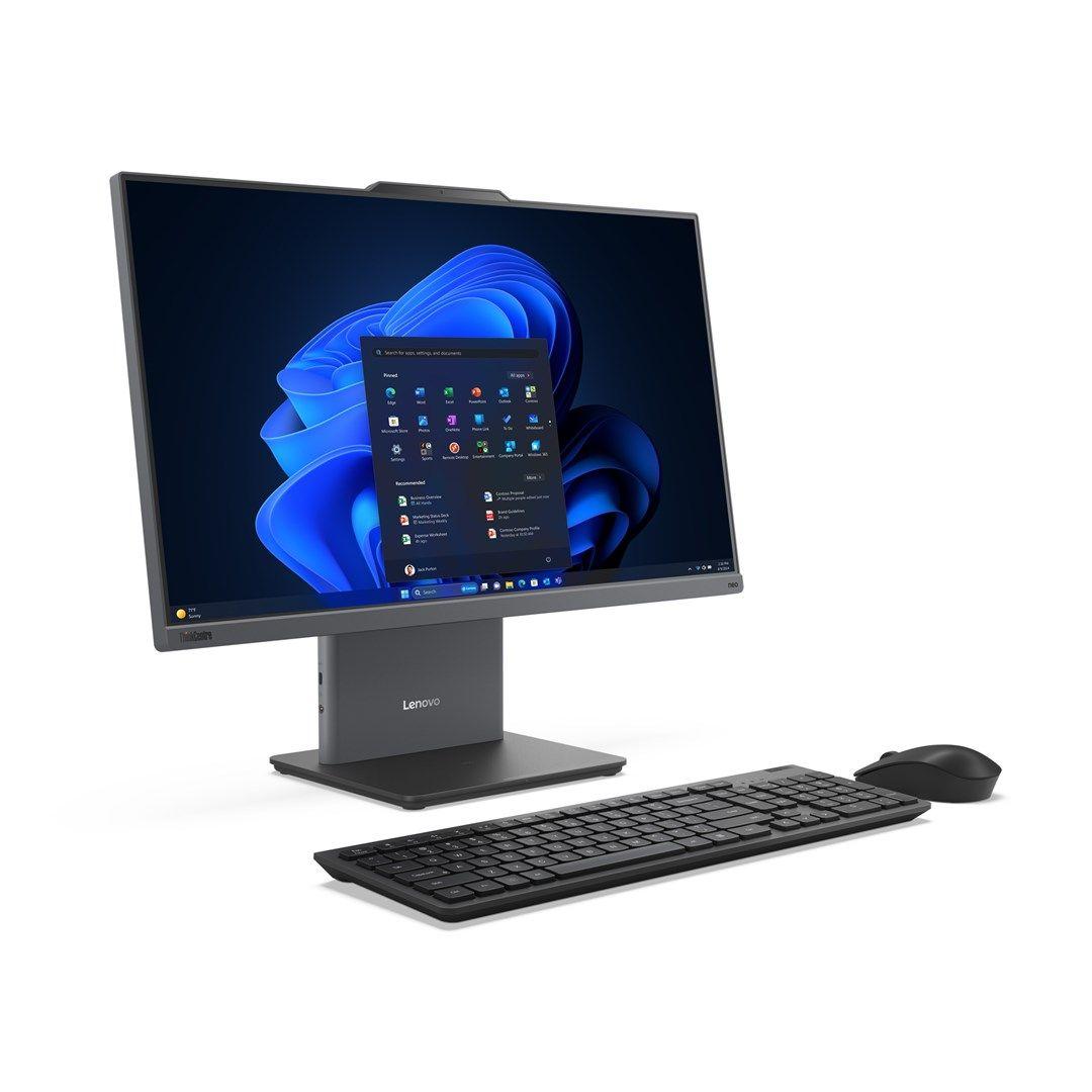 Lenovo ThinkCentre neo 50a 24 Gen 5 i5-13420H 23.8" FHD Touch IPS AG 250nits 16GB DDR5 SSD512 Intel UHD W11Pro Luna Grey 3Y OnSite — zdjęcie 3