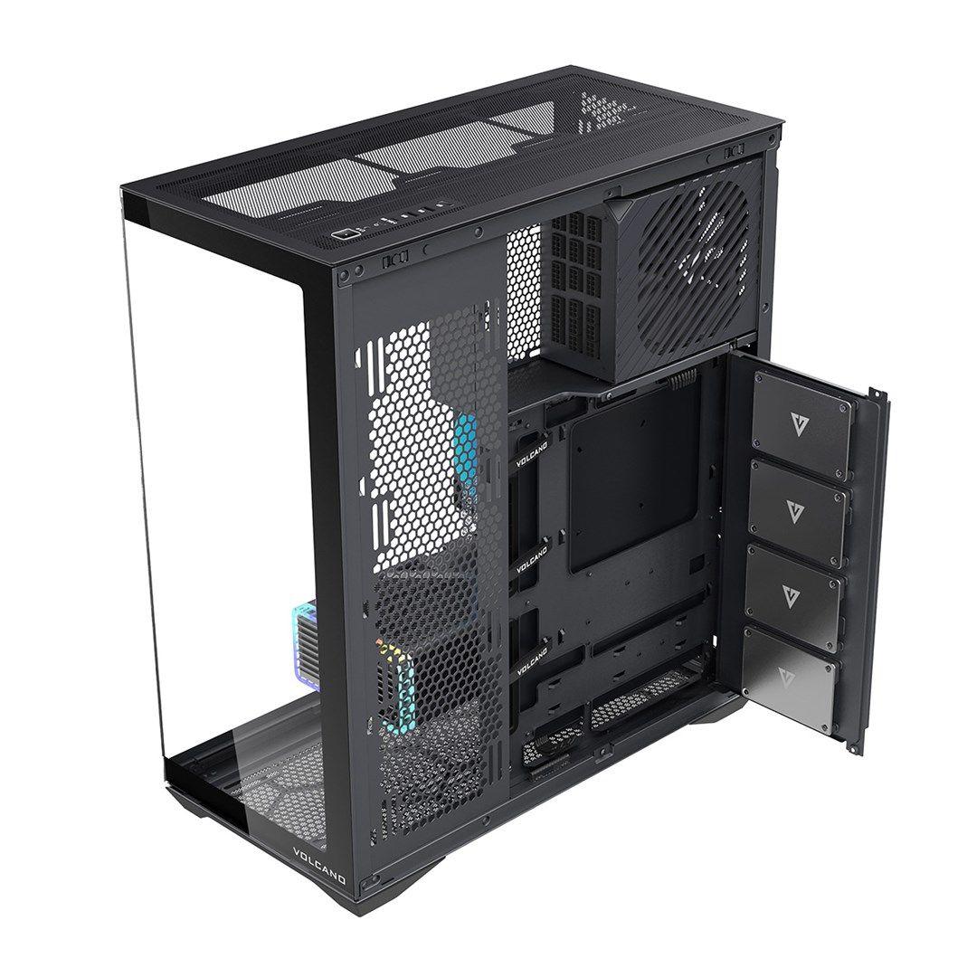 MODECOM OBUDOWA VOLCANO SPACE XL FULL TOWER NF CZARNA — zdjęcie 6