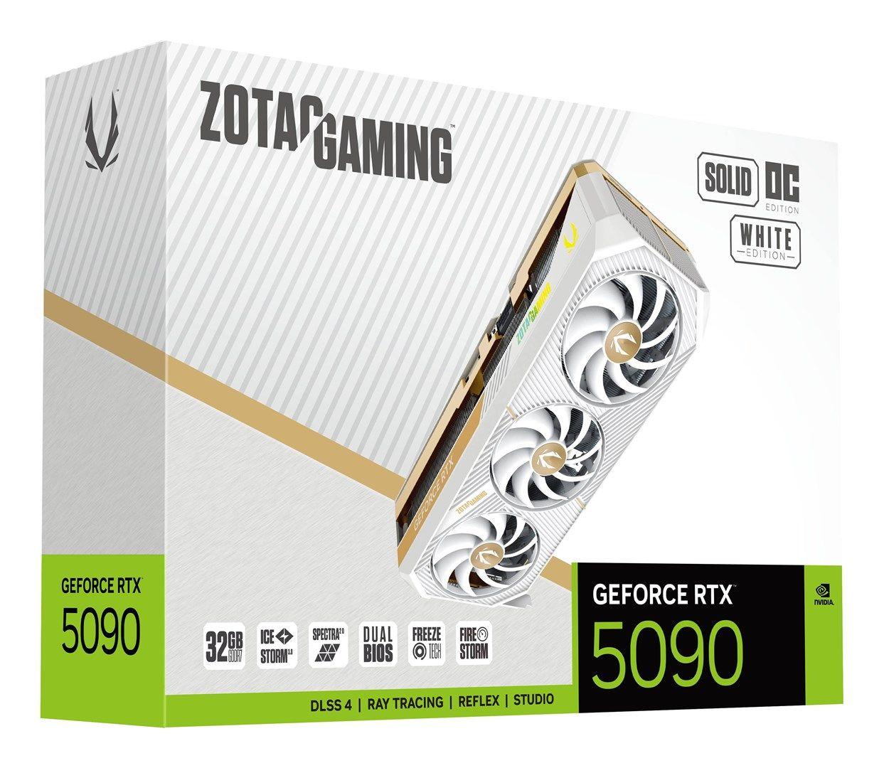 Karta graficzna ZOTAC GAMING GeForce RTX 5090 32GB SOLID OC WHITE — zdjęcie 6