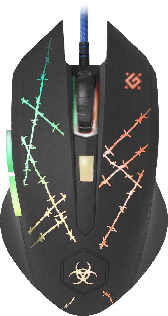 DEFENDER MYSZ PRZEWODOWA FORCED GM-020L 800/1800/2400/3200 DPI 6P + PODKŁADKA + GRA 52020 — zdjęcie 10