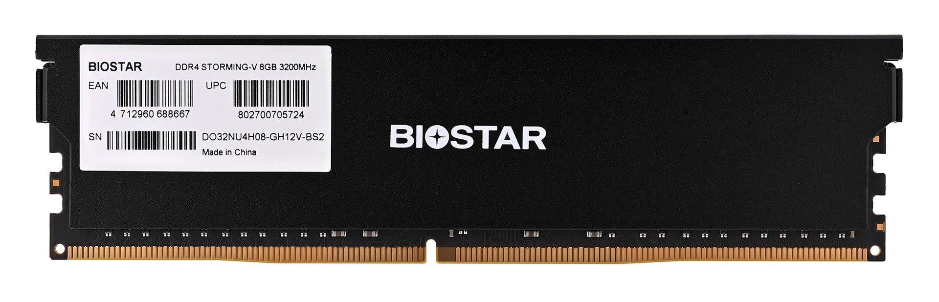 Pamięć DDR4 Biostar 8GB 3200MHz Heatsink Storming Vseries — zdjęcie 2