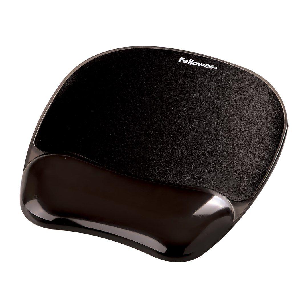 Fellowes CRYSTAL podkładka pod mysz i nadgarstek żelowa czarna — zdjęcie 2