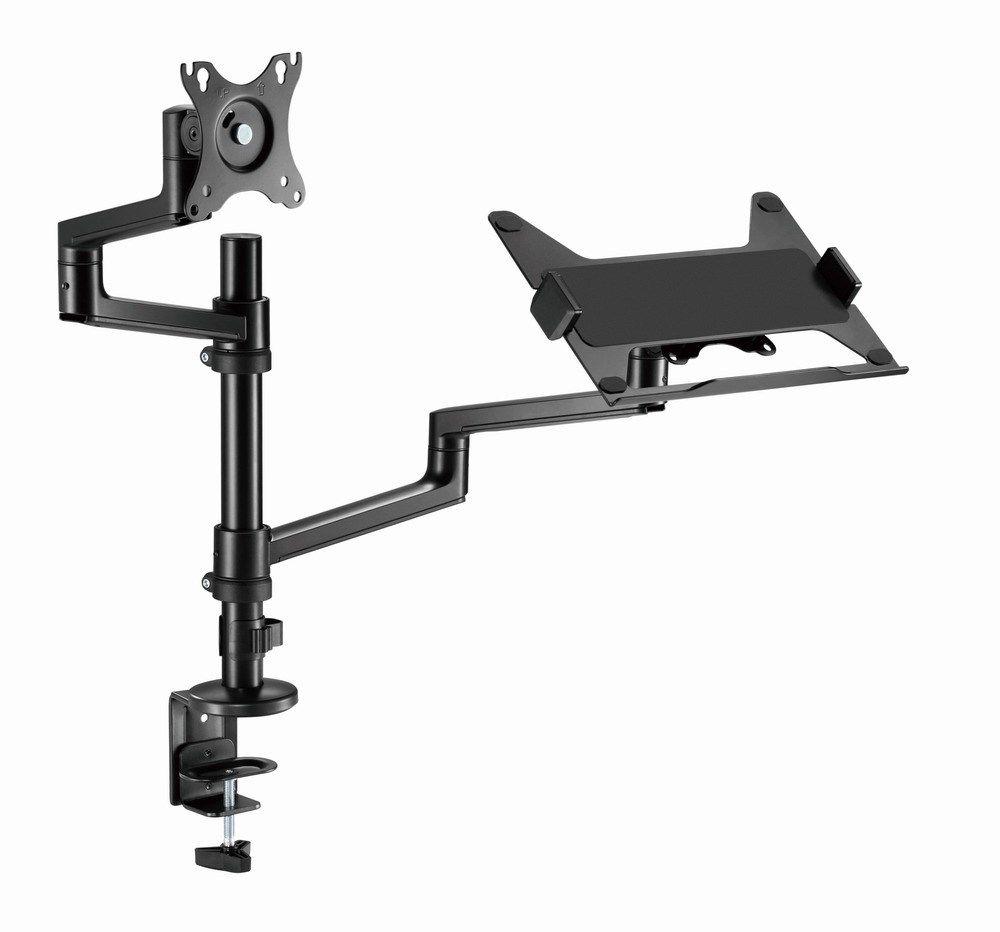 GEMBIRD BIURKOWE REGULOWANE RAMIĘ/UCHWYT NA MONITOR + PODSTAWKA NA NOTEBOOKA 17-32, VESA 100X100MM, DO 8 KG — zdjęcie 13