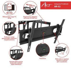 Uchwyt ścienny do telewizora ART AR-52 (ścienne; 30" - 70"; max. 60kg) — zdjęcie 5
