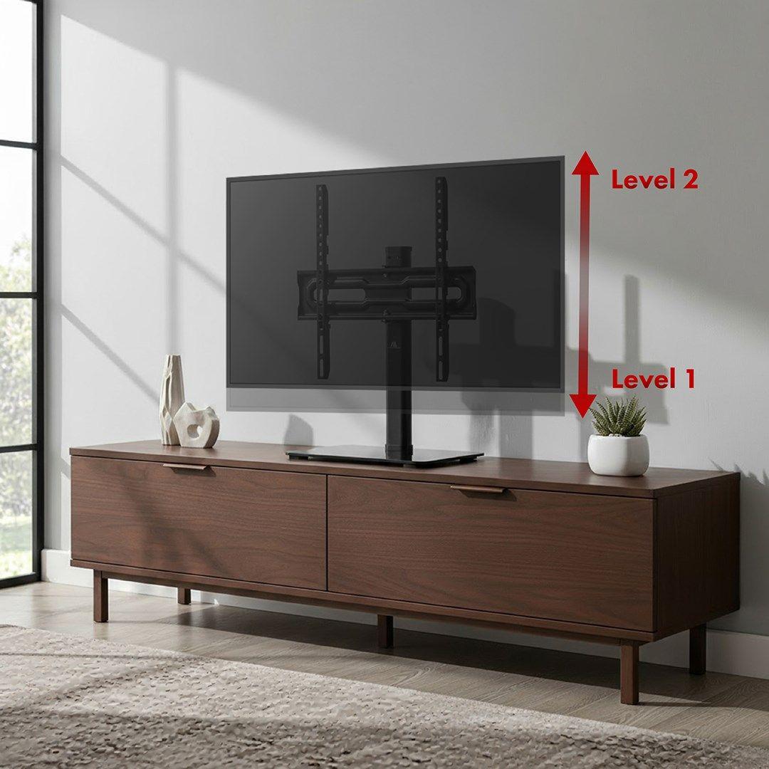 MACLEAN UNIWERSALNY STOJAK DO TV NA SZAFKĘ, , PODSTAWKA, MAX. 35 KG, OBRÓT 20 STOPNI, DLA TV 32-55" MC-132 — zdjęcie 2