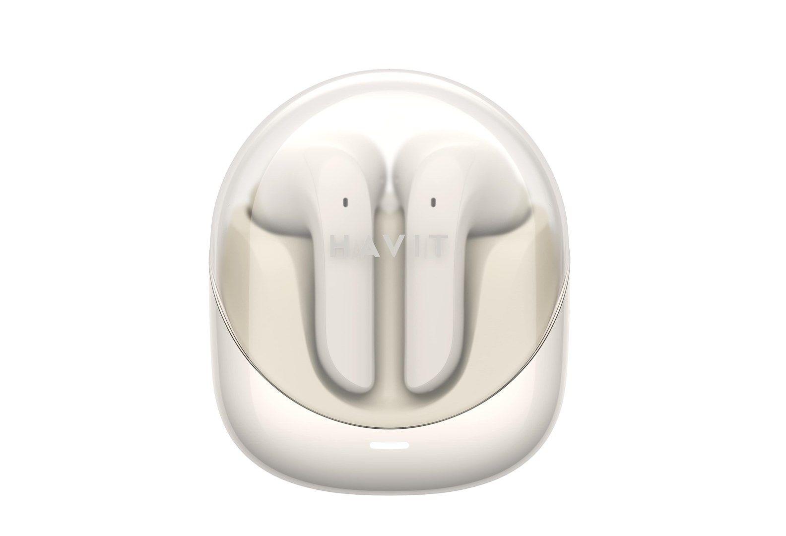 Słuchawki Bluetooth Havit TW974 Modern Buds (beżowy) — zdjęcie 2