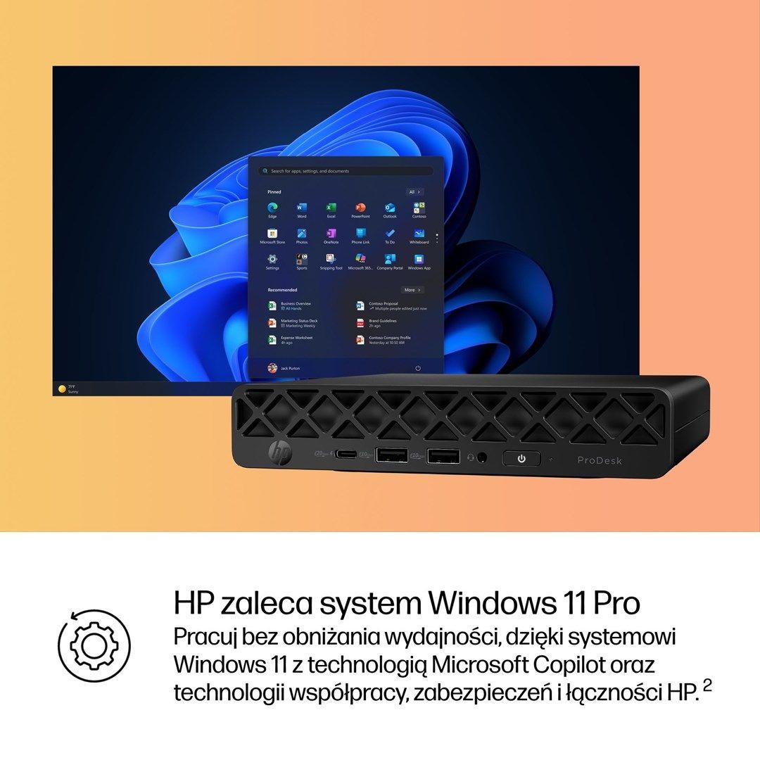 HP ProDesk 4 Mini G1i Ultra 7 265T 16GB DDR5 5600 SSD1TB Intel Graphics W11Pro 3Y OnSite — zdjęcie 12