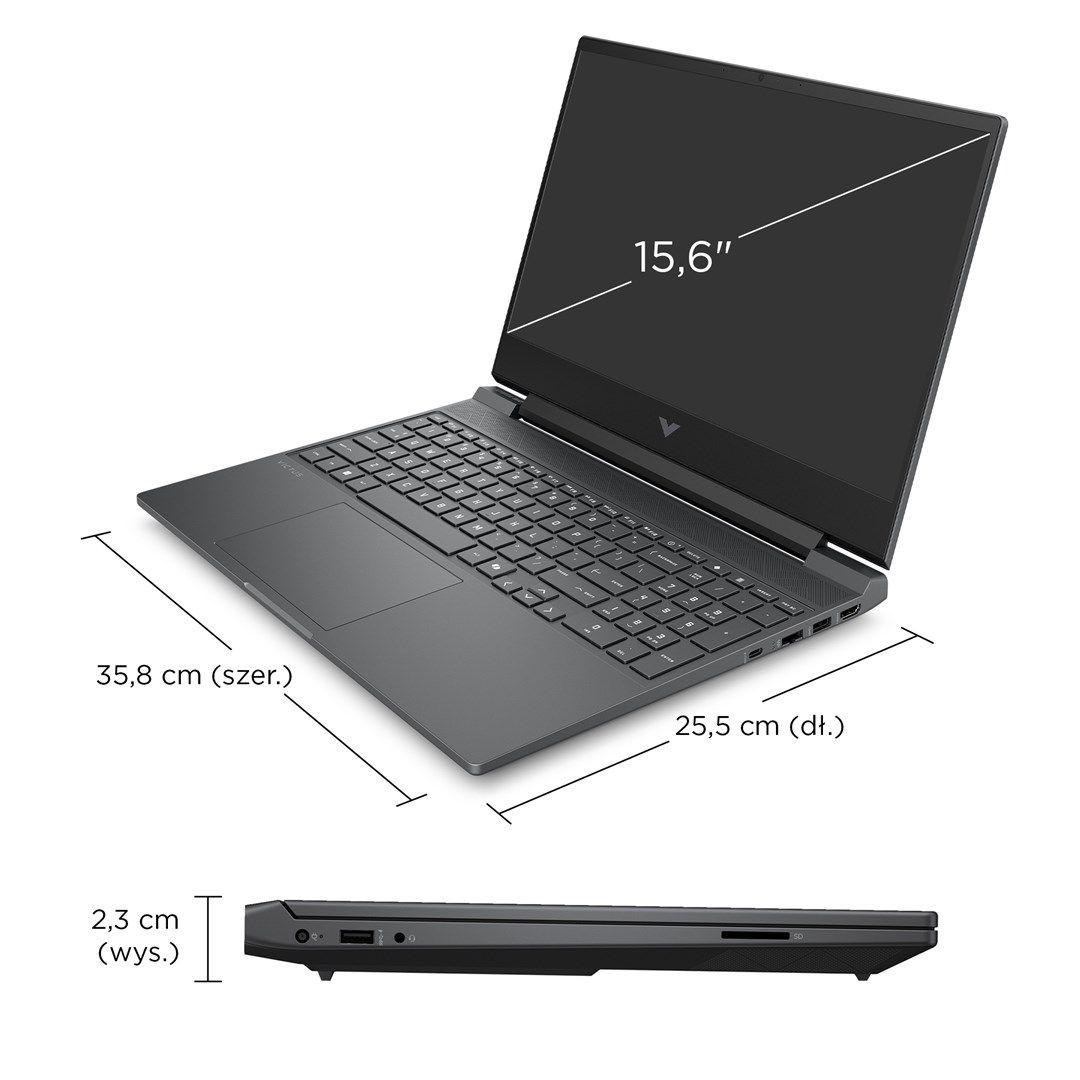 HP Victus 15-fb3231nw Ryzen 7 7445HS 15,6"FHD IPS 144Hz 300nits AG 16GB DDR5 5600 SSD512 RTX4050_6GB Cam 720p 70Wh Win11 Gray 2Y — zdjęcie 13