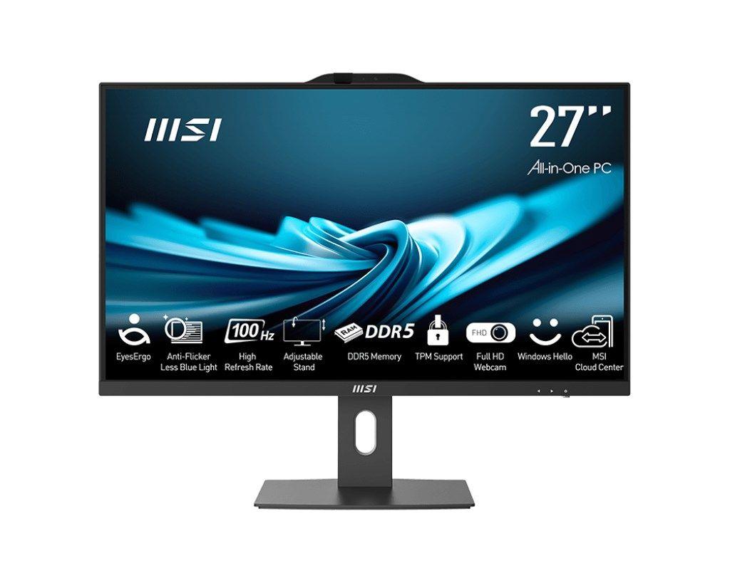 MSI AIO PRO AP272P 14M-886XEU i7-14700 27" IPS LED FHD Non-Touch Anti-Glare 16GB SSD1TB M.2 AX211 WiFi 6E NoOS Black / without mouse and keyboard/ — zdjęcie 1