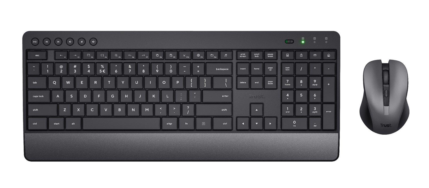 Klawiatura i mysz TRUST TREZO WIRELESS DESKSET ECO US — zdjęcie 2