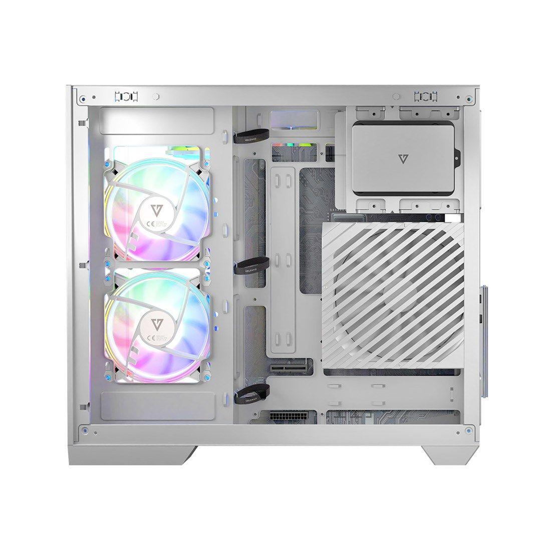 MODECOM OBUDOWA VOLCNO PANORAMA APEX ARGB 3F MIDI WHITE — zdjęcie 11